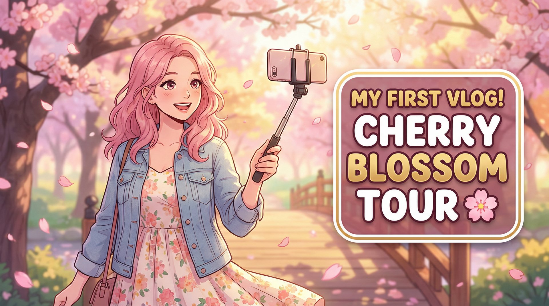 小马拉大车春日樱花季旅拍视频